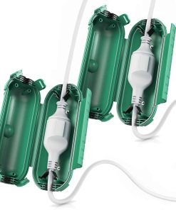 BEARWARE 2x Kabelbox wetterbeständige Schutzbox für Verlängerungskabel