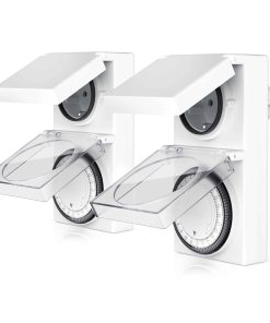 BEARWARE 2x Zeitschaltuhr Mechanischer Outdoor Timer