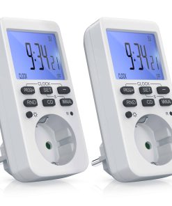 BEARWARE 2x Zeitschaltuhr programmierbar mit LCD Display Steckdosen Timer / max 3680W