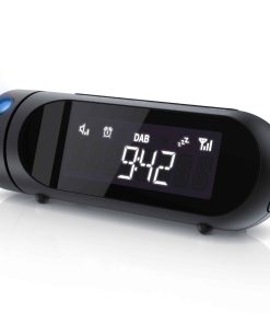 BEARWARE DAB+ Radiowecker mit Projektion - Küchenradio digital - FM und DAB/DAB + Radio mit je 20 Speicherplätzen - 16 Lautstärkestufen - Wecker