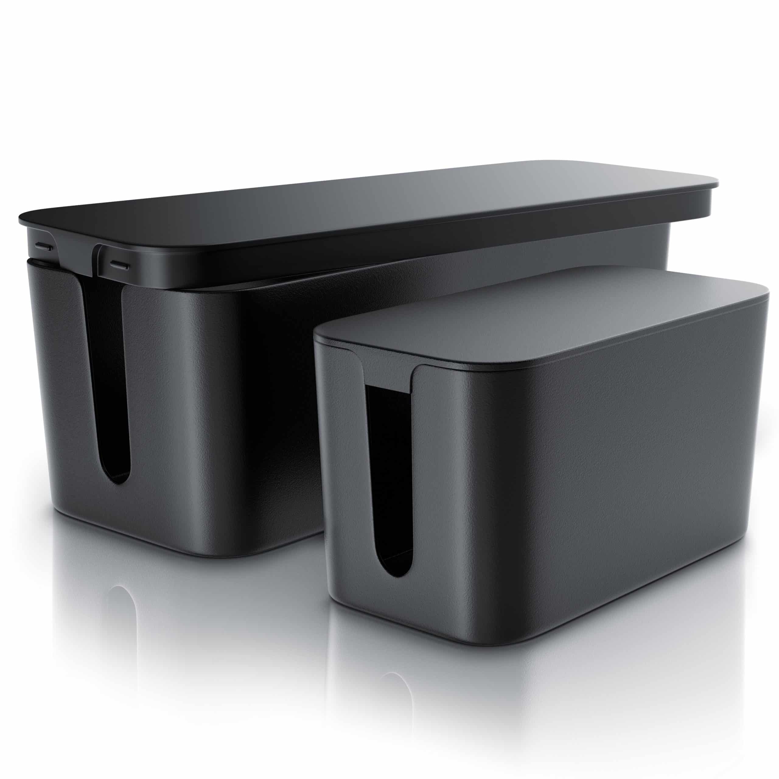 BEARWARE Kabelbox Kabelbox mit Gummifüßen - Kabelmanagement / dezente Optik / Ladebox