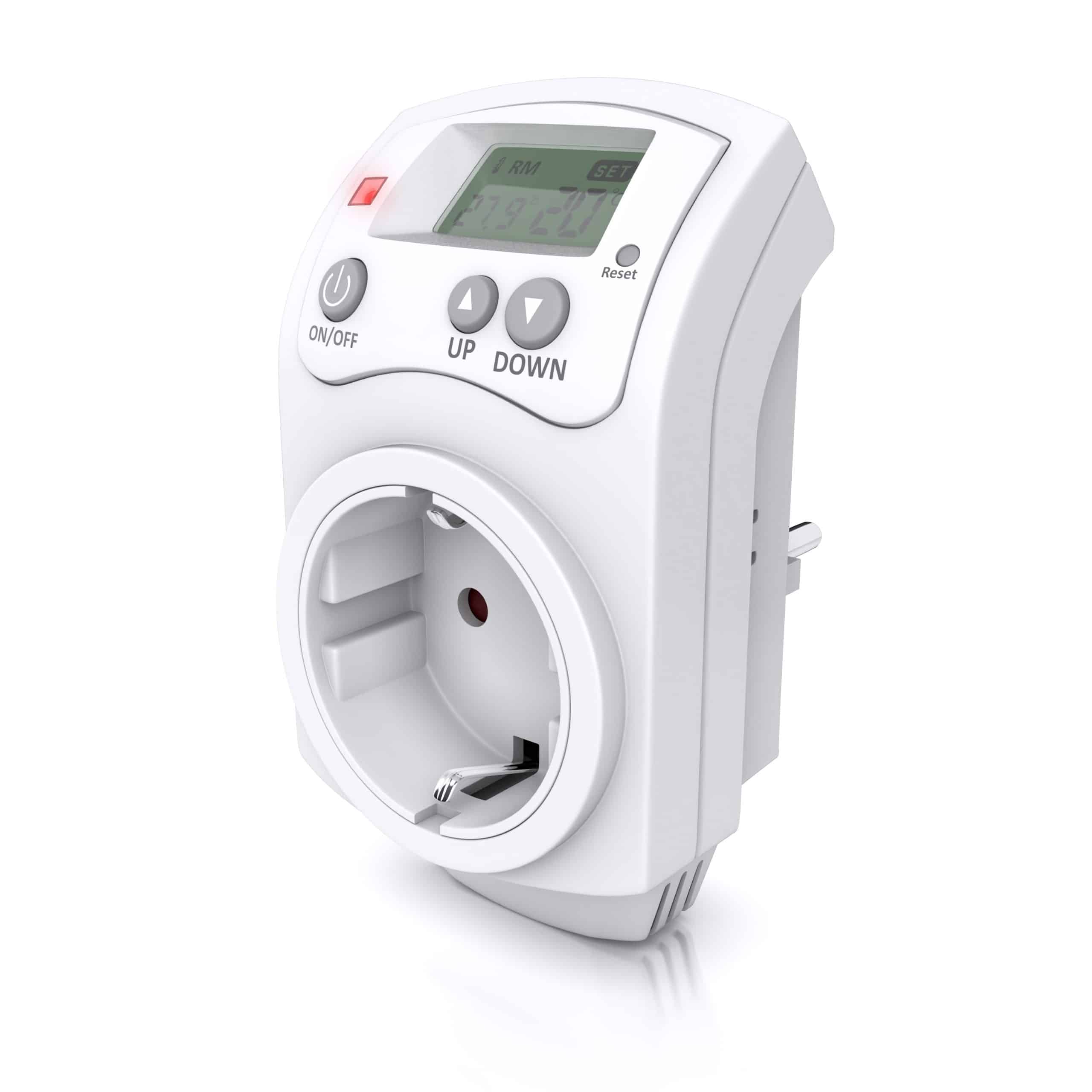 BEARWARE Steckdosen Thermostat programmierbar von 5°-30°C LCD Display mit Statusanzeige