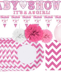 Babyparty-Set - It's a Girl (35-teilig) Es ist ein Mädchen Babypinkeln Gender Reveal Party