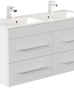 Badmöbel Homeline 120 weiss hochglanz