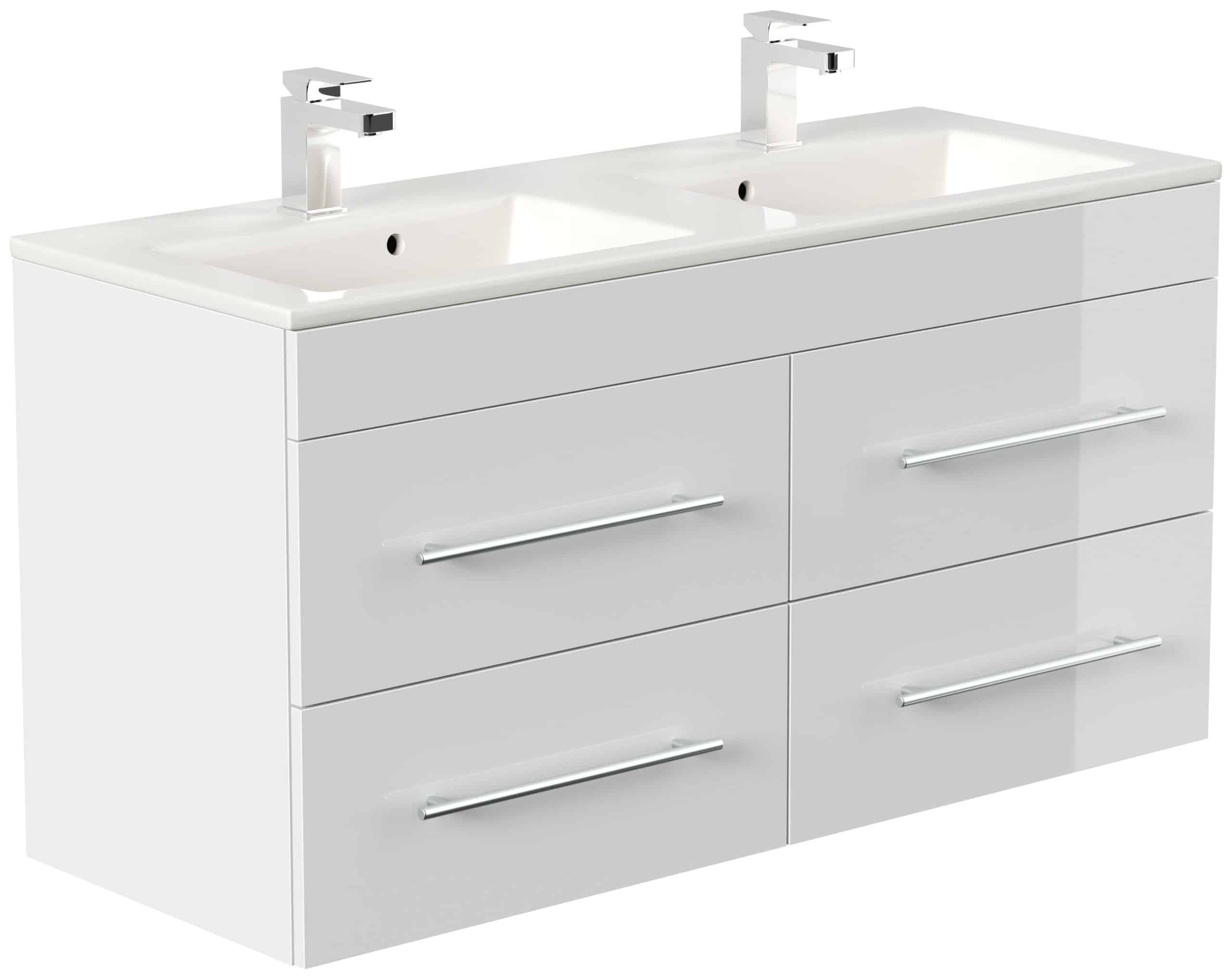 Badmöbel Homeline 120 weiss hochglanz