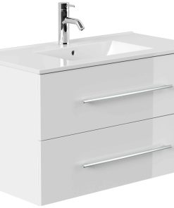 Badmöbel Homeline 90 weiss hochglanz