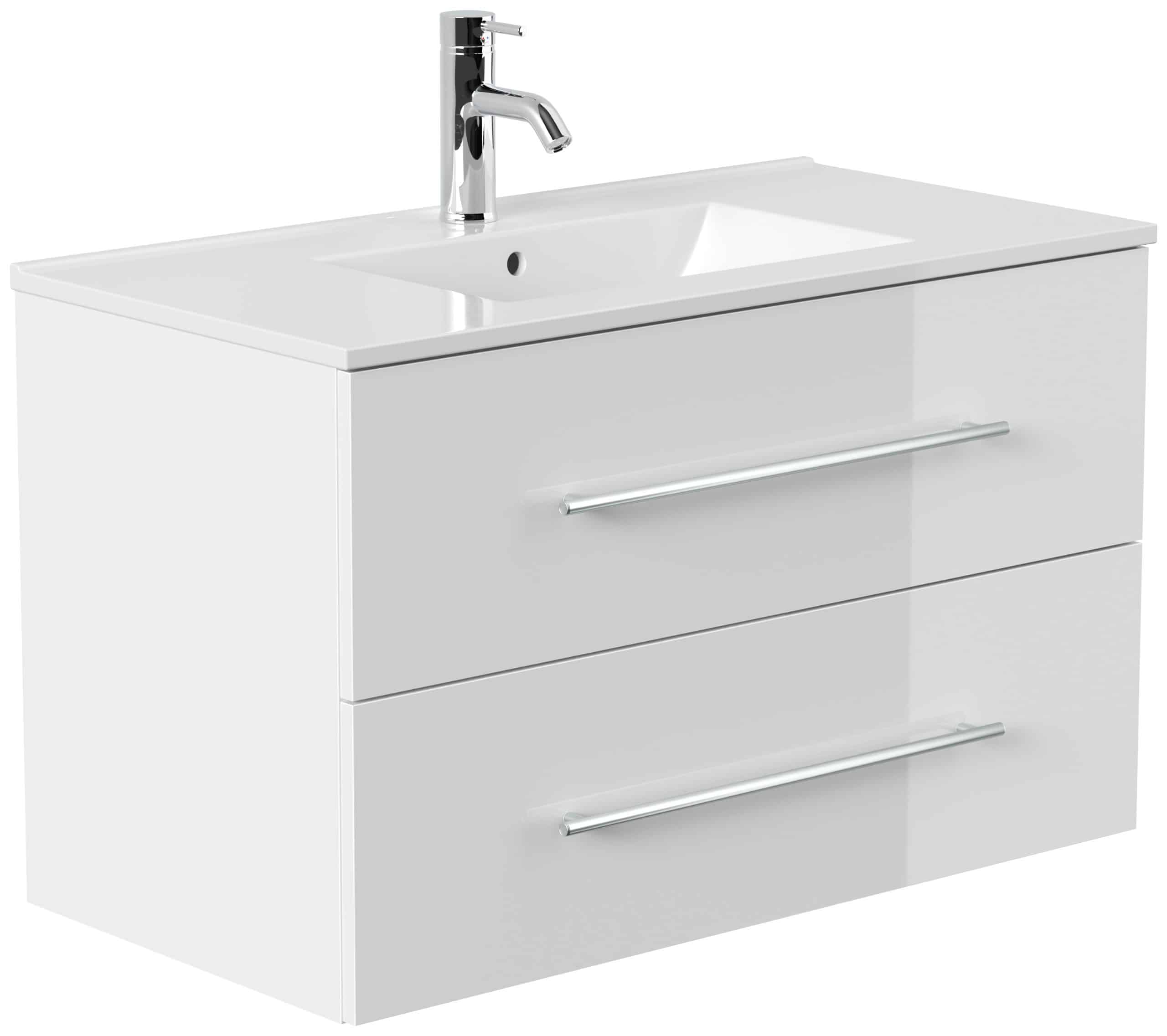 Badmöbel Homeline 90 weiss hochglanz