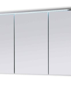 Badmöbel Spiegelschrank DUO 100 mit LED Beleuchtung Grau