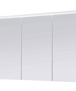 Badmöbel Spiegelschrank DUO 100 mit LED Beleuchtung Weiß