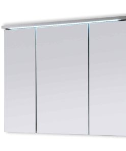 Badmöbel Spiegelschrank DUO 80 mit LED Beleuchtung Grau