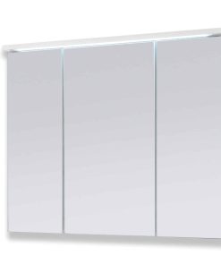 Badmöbel Spiegelschrank DUO 80 mit LED Beleuchtung Weiß
