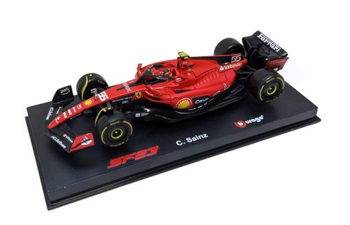 Bburago 18-36835S - Modellauto - F1 Ferrari SF-23 #55 Sainz (mit Helm