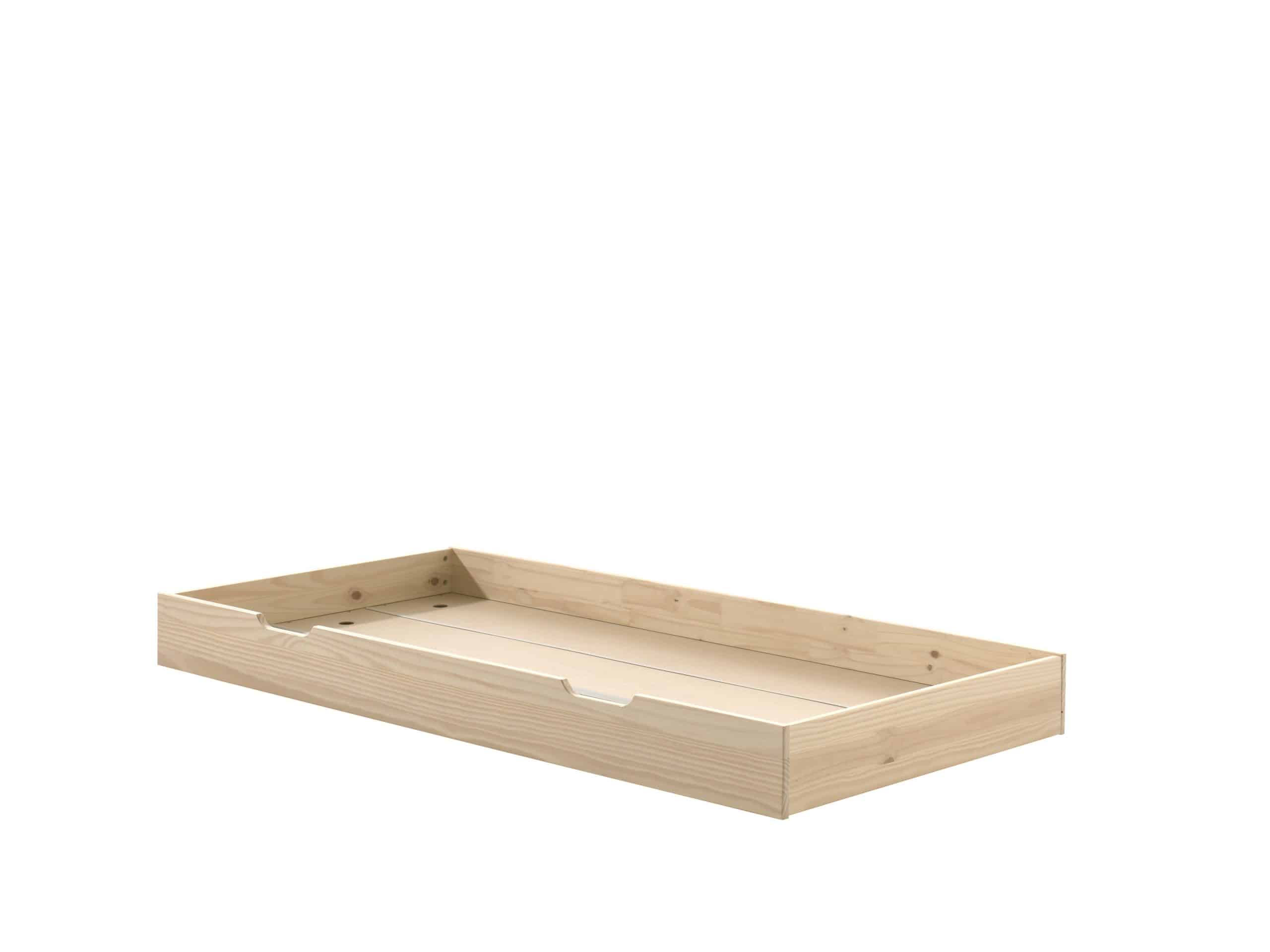 Bettschublade Fritz auf Rollen in Kiefer