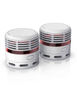 Brandson 2x Rauchmelder Mini - 10 Jahre Batterie - Lithium Ionen Batterie 1500 mAh - Lautstärke 85 db - LED Indikator - Prüftaste