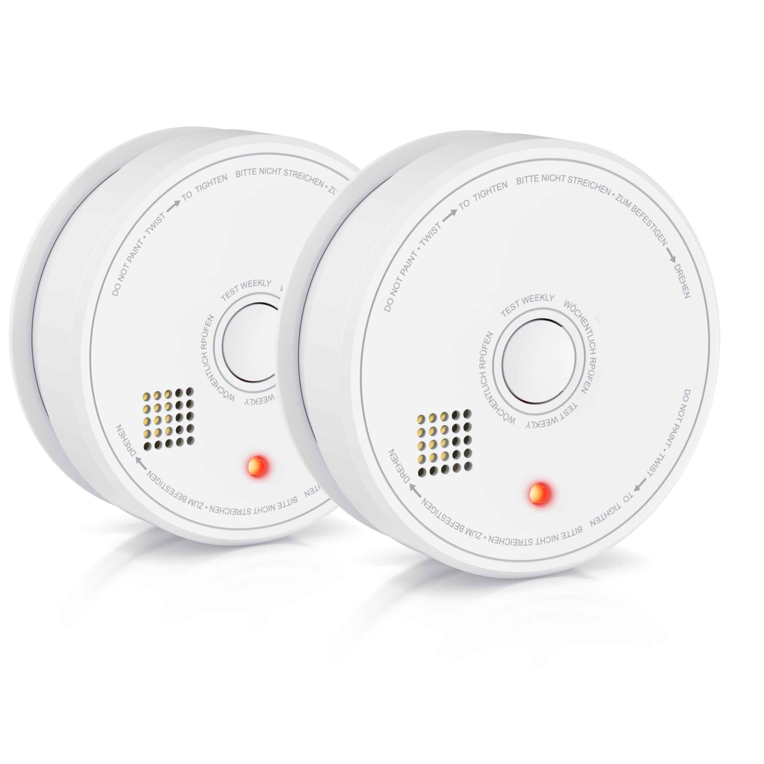 Brandson 2x Rauchmelder (Wechselbare Batterie