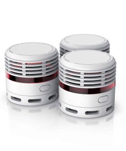 Brandson 3x Rauchmelder Mini - 10 Jahre Batterie - Lithium Ionen Batterie 1500 mAh - Lautstärke 85 db - LED Indikator - Prüftaste