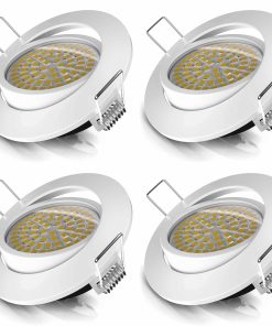 Brandson 4x LED Einbaustrahler schwenkbar Warmweiß 3000K Deckenspot / Deckenstrahler 5W - 320 Lumen