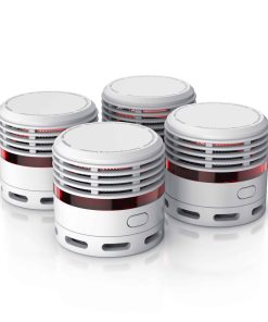 Brandson 4x Rauchmelder Mini - 10 Jahre Batterie - Lithium Ionen Batterie 1500 mAh - Lautstärke 85 db - LED Indikator - Prüftaste
