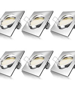Brandson 6x LED Einbaustrahler in Edelstahl Optik