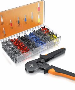 Brandson Crimpzange inkl. 1200 Aderendhülsen- Set - Profi Isolierhülsen Sortiment - Aderendhülsenzange - 0