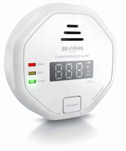 Brandson Kohlenmonoxid Melder mit LCD Display CO Alarm mit 85 dB - Batteriebetrieben