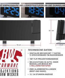 Brandson Projektionswecker Dimmer