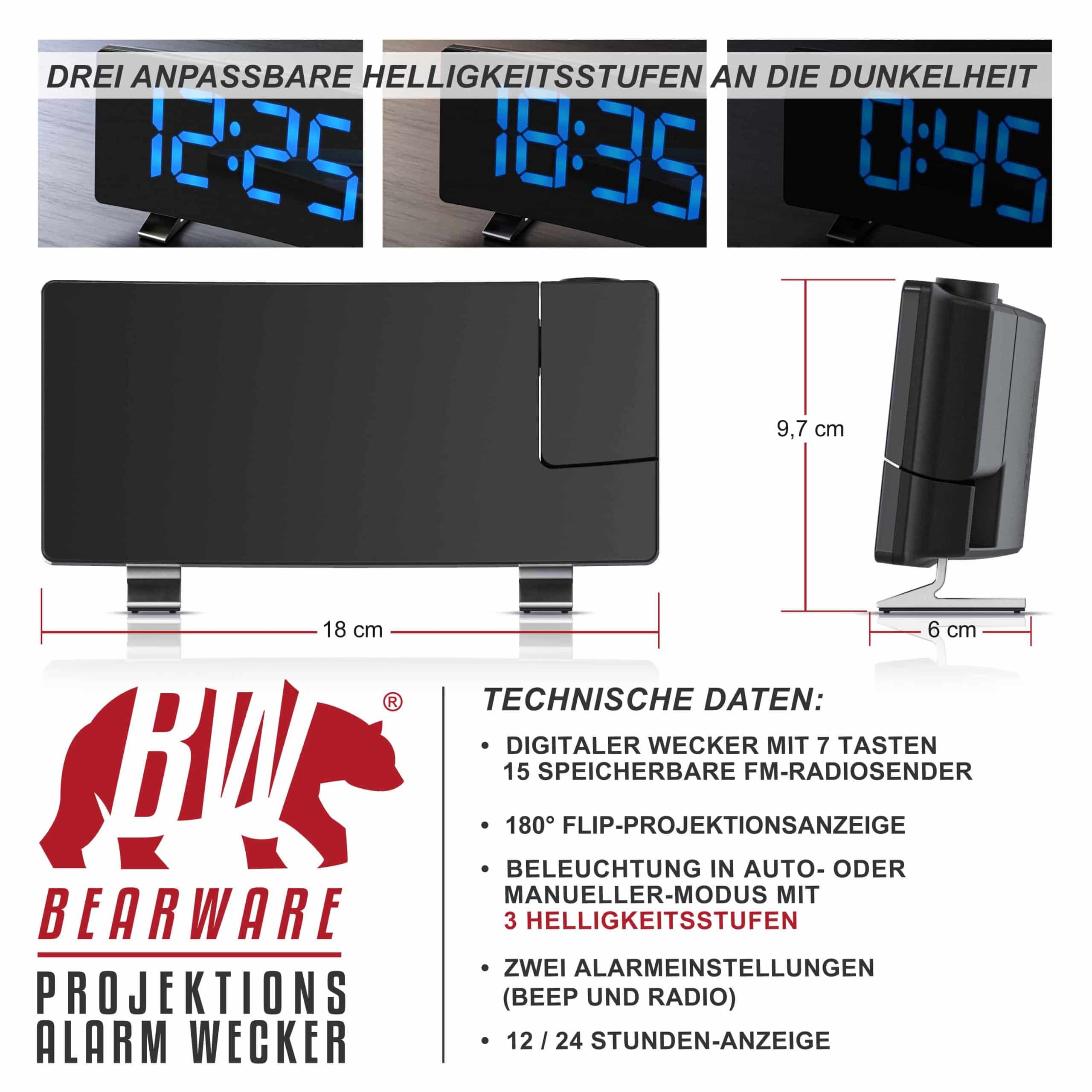 Brandson Projektionswecker Dimmer