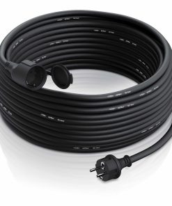 Brandson Schutzkontakt Verlängerungskabel für Outdoor 3500 W Strom Kabel für den Außenbereich / IP44 - 50m