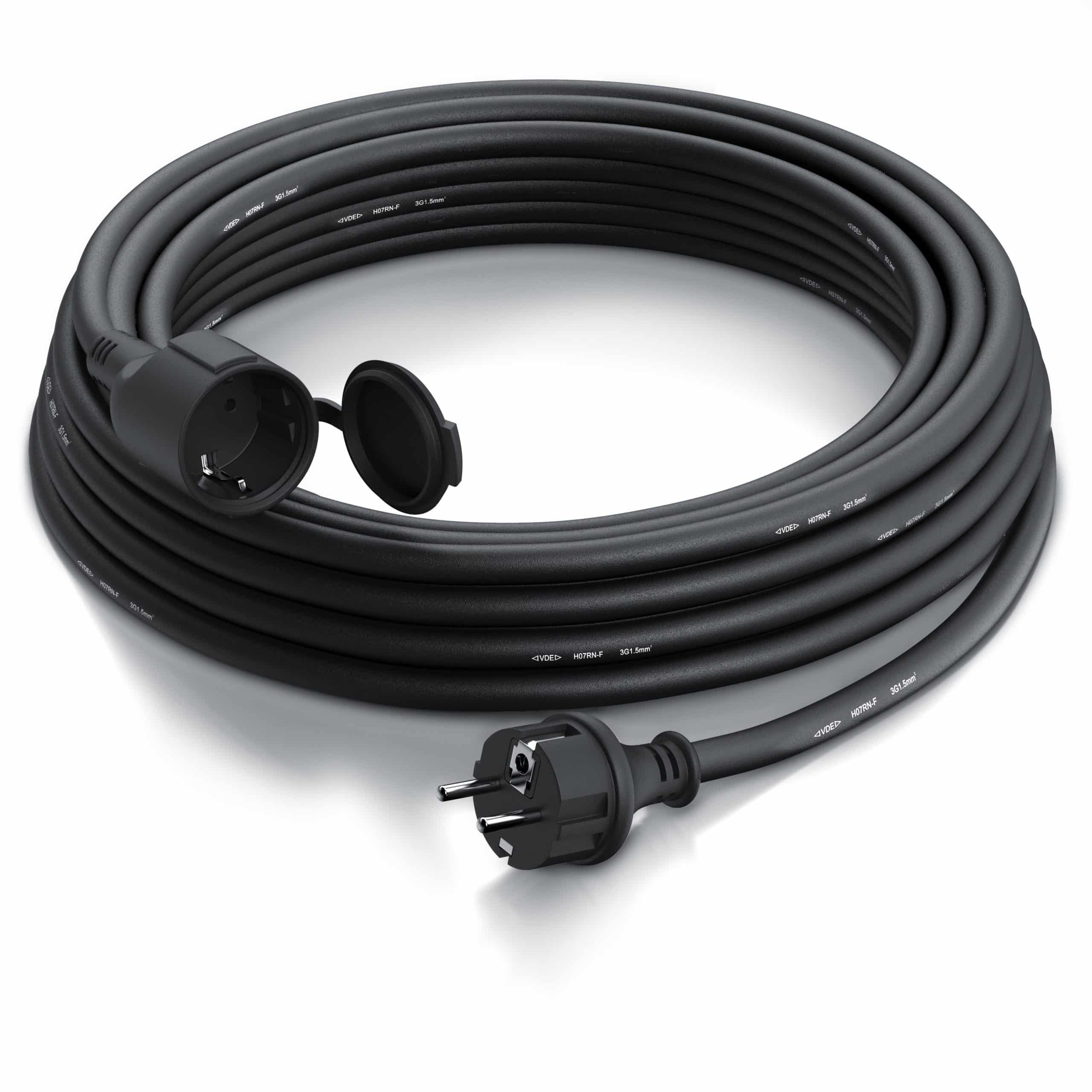 Brandson Schutzkontakt Verlängerungskabel für Outdoor 3500 W Strom Kabel für den Außenbereich / IP44 - 5m