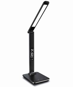 Brandson dimmbare LED Schreibtischlampe in Lederoptik Temperatur-