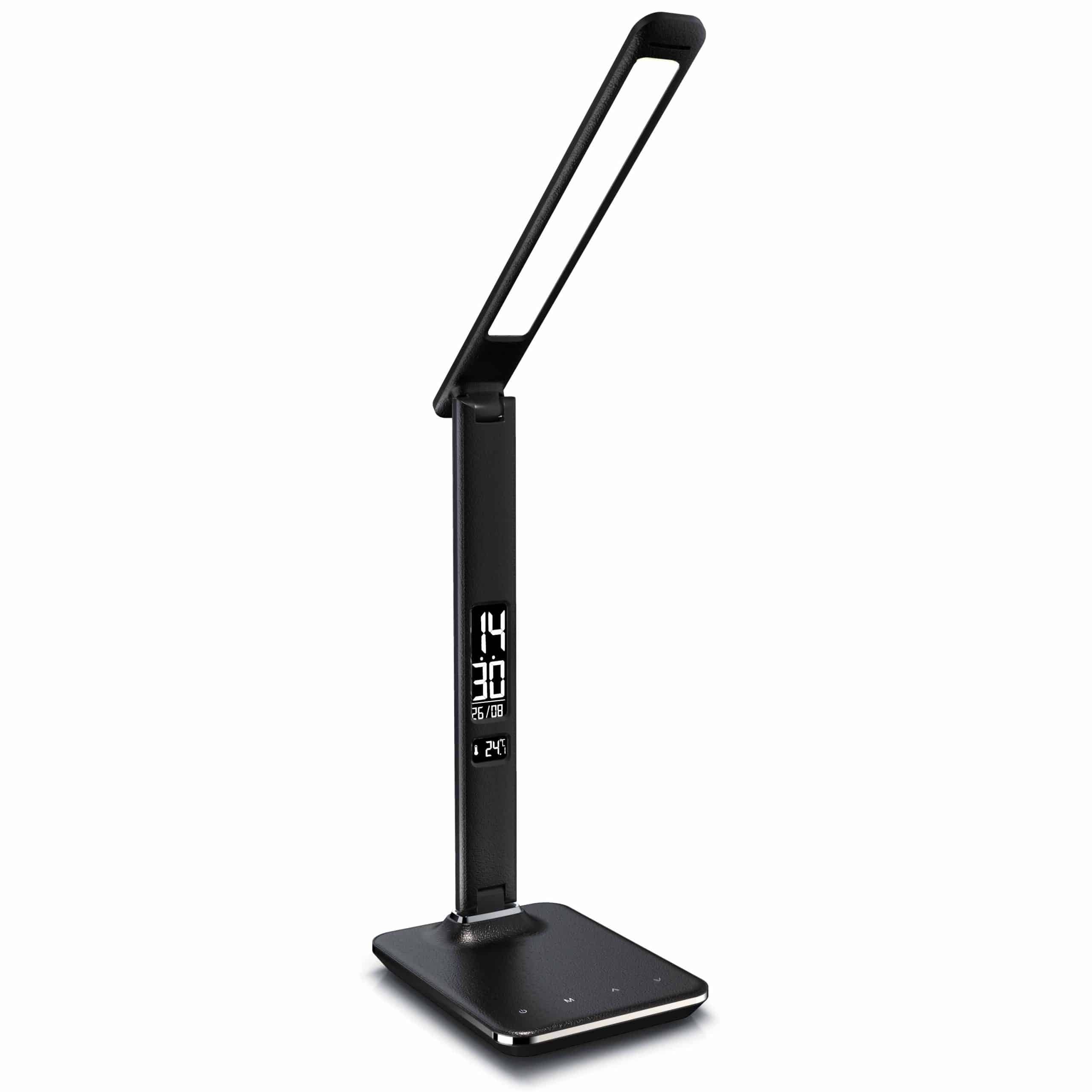 Brandson dimmbare LED Schreibtischlampe in Lederoptik Temperatur-