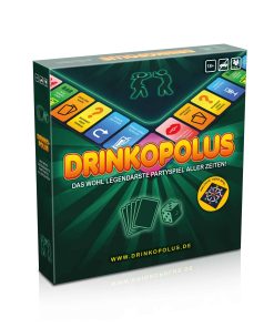 Brettspiel - Drinkopolus Partyspiel für Erwachsene inkl. Spiel "Theke"