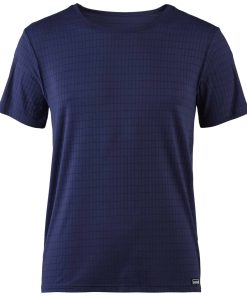 Bruno Banani Shirt Kurzarmshirt Check Line 2.0 mit Rundhalsausschnitt und Logo-Patch