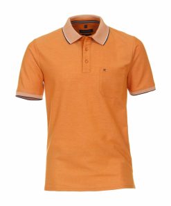 CASA MODA Poloshirt Polo Kurzarmshirt mit Brusttasche und Kontraststreifen