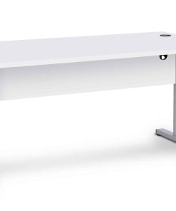 CEHA Büroschreibtisch mit T-Fuß und Knieraumblende 180 x 80 cm weiß