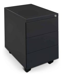 CEHA Design-Rollcontainer ST390 mit 3 Schüben in tiefschwarz (RAL9005)