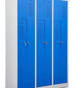 CEHA Garderoben Z-Spind 120 cm Breite mit Türen in enzianblau RAL5010