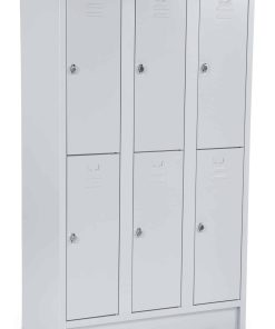 CEHA Garderoben- und Fächerschrank 90 cm Breite mit 6 Fächer in lichtgrau