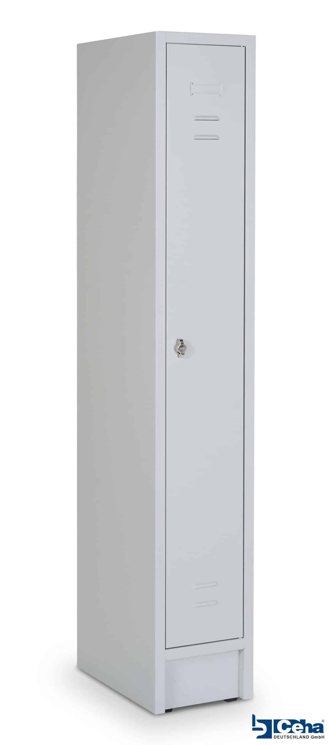 CEHA Reihen- und Garderobenschrank mit 30 cm Breite und 1 Abteil in RAL7035 (lichtgrau)