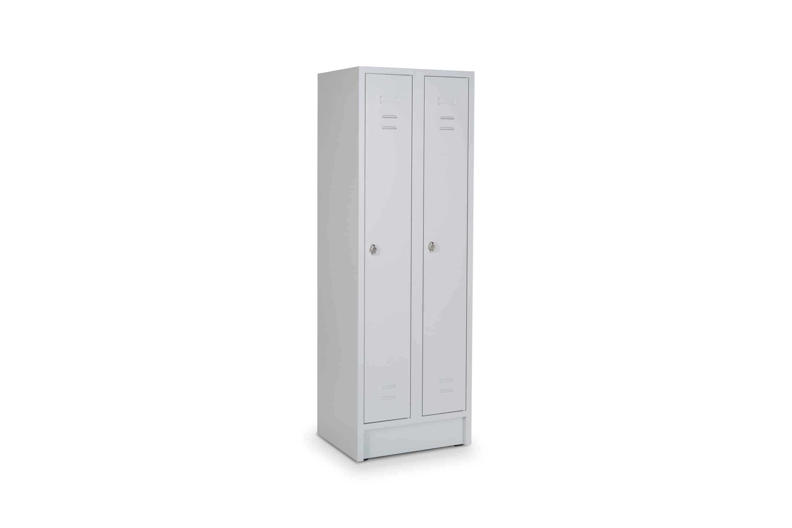 CEHA Reihen- und Garderobenschrank mit 60 cm Breite und 2 Abteil in RAL7035