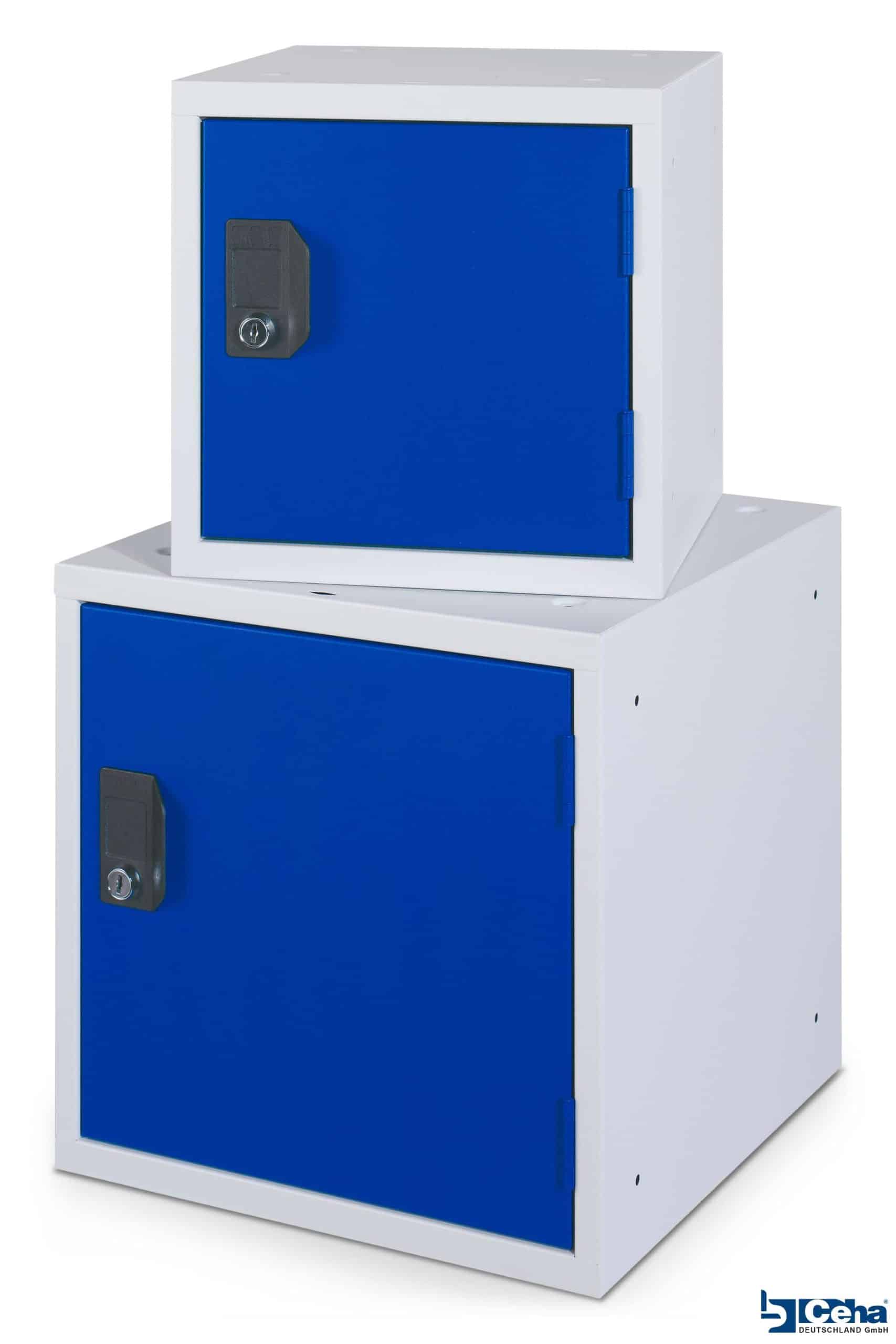 CEHA Schließ- Bürofachwürfel 30 x 30 x 30 cm mit Tür in enzianblau