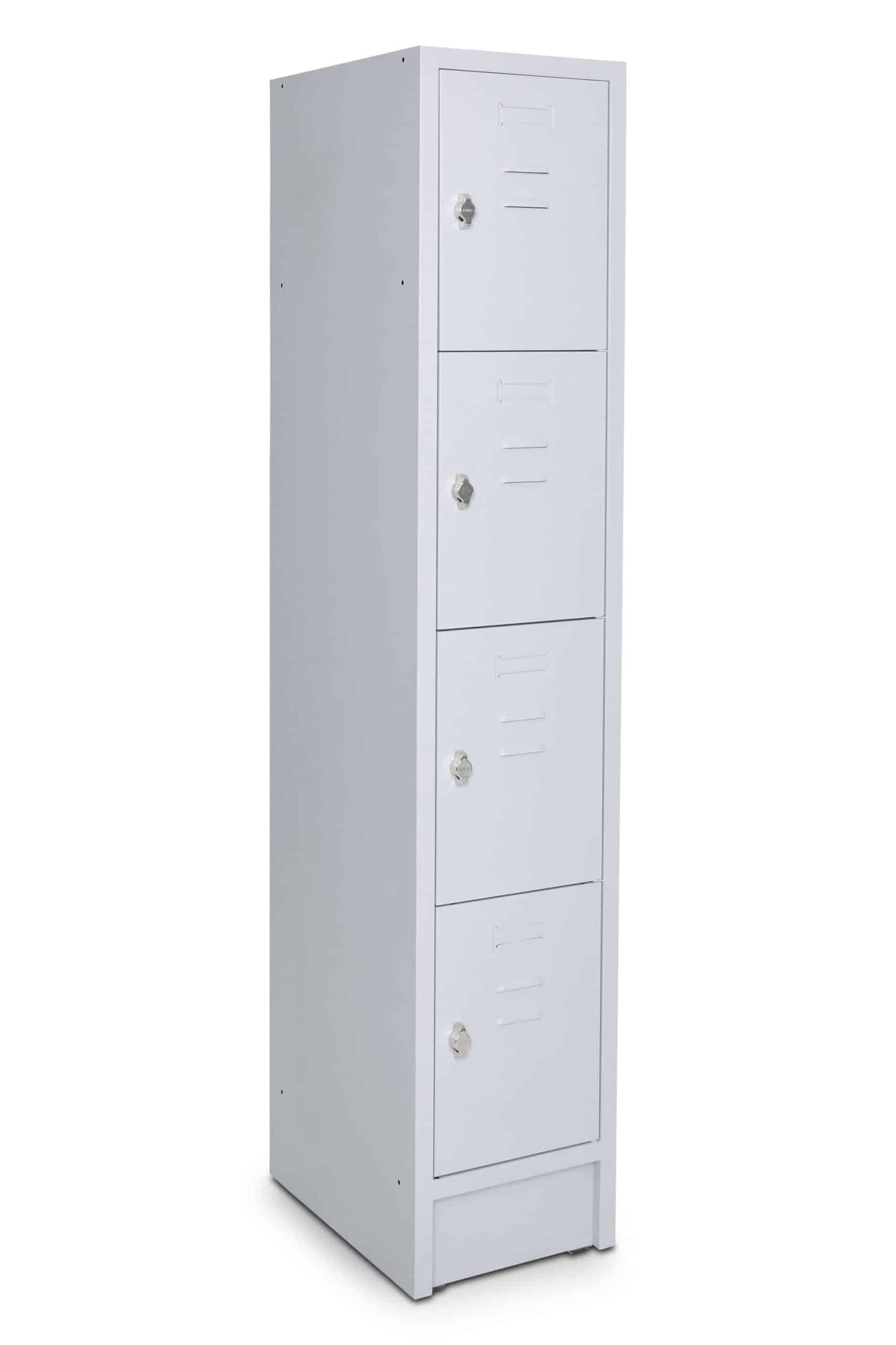 CEHA Schließ- und Fächerschrank mit 35 cm Breite und 4 Fächer lichtgrau/lichtgrau