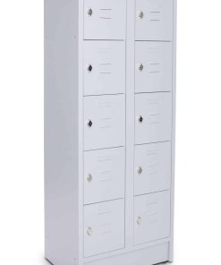 CEHA Schließ- und Fächerschrank mit 70 cm Breite und 10 Fächer lichtgrau/lichtgrau mit Drehriegelverschluss