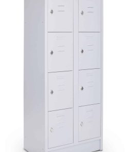 CEHA Schließ- und Fächerschrank mit 70 cm Breite und 8 Fächer lichtgrau/lichtgrau mit Zylinderschloß