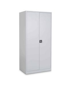 CEHA Stahl- und Flügeltürenschrank 92 x 60 cm lichtgrau mit verzinkten Fachböden