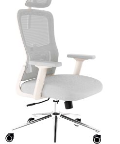 CLOUVOU BrightSeat Bürostuhl Ergonomisch – Creme-Weiß
