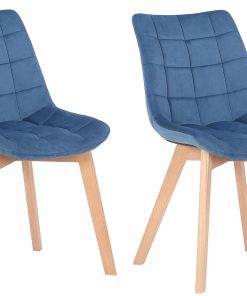 CLP 2er-Set Esszimmerstühle Passaic Samt