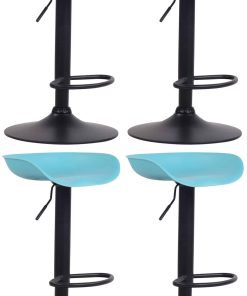 CLP 4er Set Barhocker Anaheim Kunststoff I Thekenhocker Mit Trompetenfuß I Barstühle Mit Fußstütze I Thekenstühle