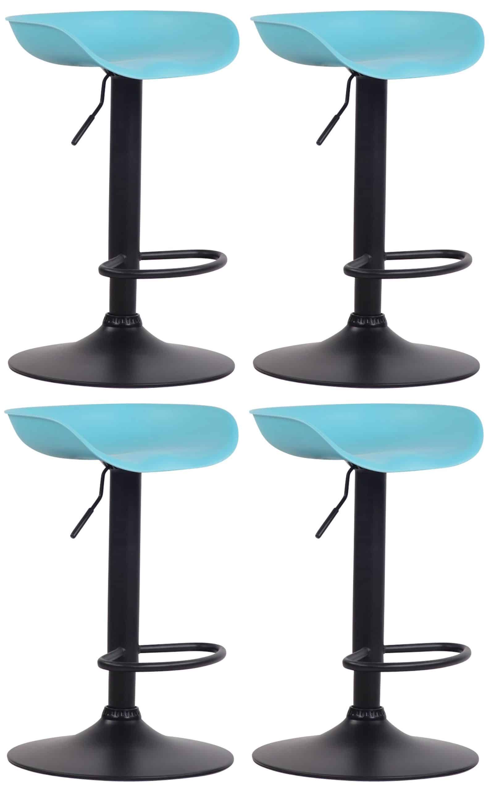 CLP 4er Set Barhocker Anaheim Kunststoff I Thekenhocker Mit Trompetenfuß I Barstühle Mit Fußstütze I Thekenstühle