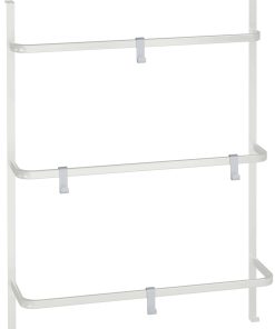 CLP Handtuchhalter Lenexa zum Einhängen I Tür-Hängeregal ohne Bohren I Badetuchhalter dreistufig mit vier Haken I aus Metall